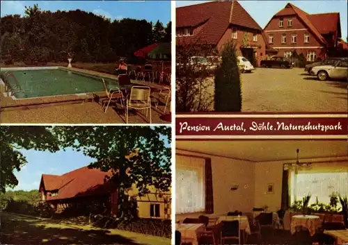 Ak Döhle Egestorf in der Lüneburger Heide, Pension Auetal, Schwimmbad