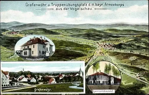 Künstler Ak Felle, Eugen, Grafenwöhr im Oberpfälzer Hügelland Bayern, Truppenübungsplatz
