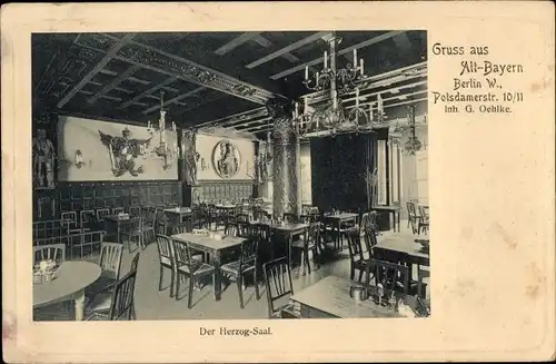 Ak Berlin Tiergarten, Alt Bayern, Potsdamerstr. 10/11, Der Herzog-Saal