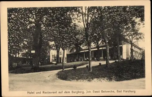 Ak Bad Harzburg am Harz, Hotel und Restaurant auf dem Burgberg