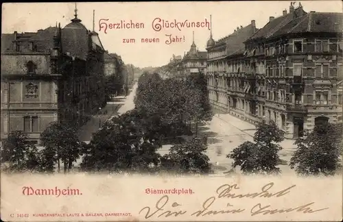 Ak Mannheim in Baden, Bismarckplatz