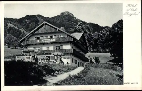 Ak Lenggries Isar, Hotel u. Café Berghof