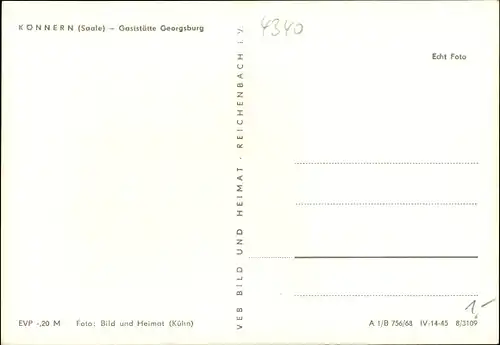 Ak Georgsburg Könnern in Sachsen Anhalt, Gaststätte an der Saale