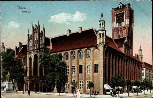 Ak Toruń Thorn Westpreußen, Ansicht vom Rathaus, Glockenturm