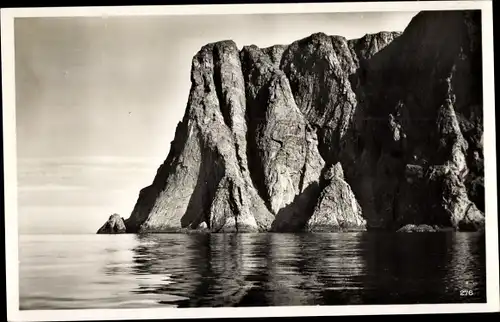 Foto Ak Nordkap Norwegen, Blick auf die Felsen, Nordkapplatteau
