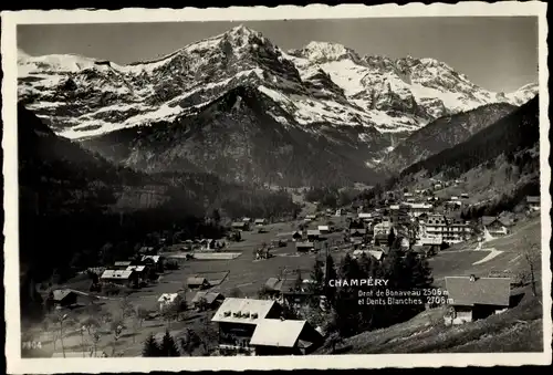 Ak Champéry Kanton Wallis, Dent de Banaveau et Dents Blanches