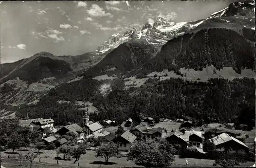 Ak Champéry Kanton Wallis, et les Dents du Midi