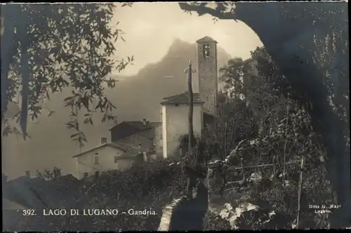 Ak Gandria Lago di Lugano Tessin Schweiz, Kirche