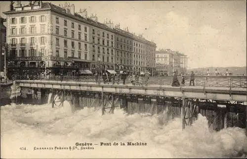 Ak Genève Genf Schweiz, Le Pont de la Machine