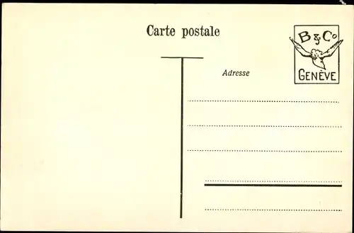 Ak Genève Genf Schweiz, Durchblick zum Ort, Kirche