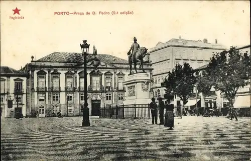 Ak Porto Portugal, Praça de D. Pedro