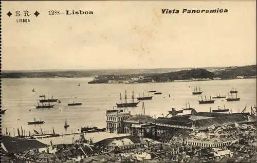 Ak Lisboa Lissabon Portugal, Vista Panoramica