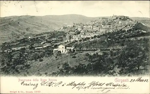 Ak Girgenti Agrigent Sicilia, Panorama della Rupe Atenea