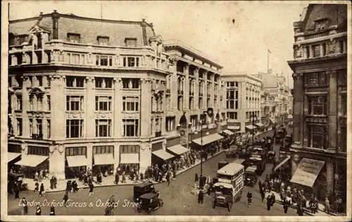 Ak London City England, Oxford Circus, Oxford Street