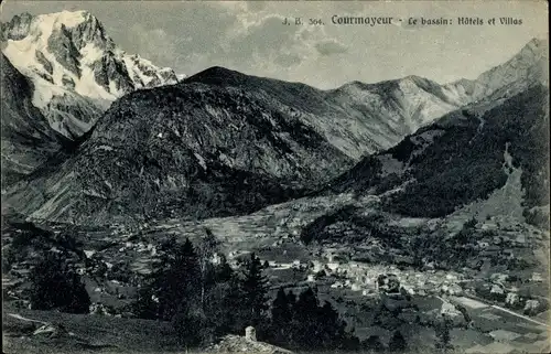Ak Courmayeur Valle D'Aosta Italien, Le bassin, Hotels et Villas, Panorama