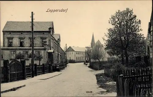 Ak Leppersdorf Wachau Sachsen, Ortspartie