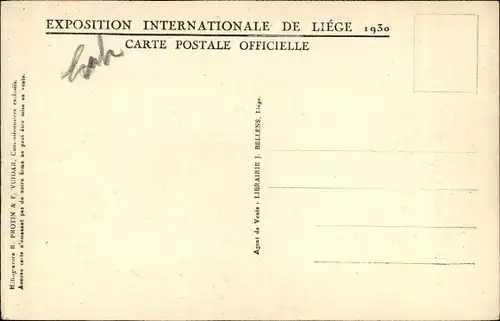 Ak Liège Wallonien Lüttich, Exposition Internationale, Weltausstellung 1930, Palais de la France