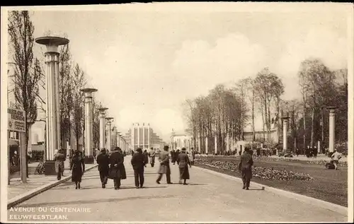 Ak Bruxelles Brüssel, Exposition, Weltausstellung 1935, Avenue du Centenaire