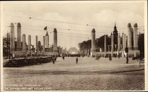 Ak Bruxelles Brüssel, Exposition 1935, Weltausstellung, Entrée du Centenaire