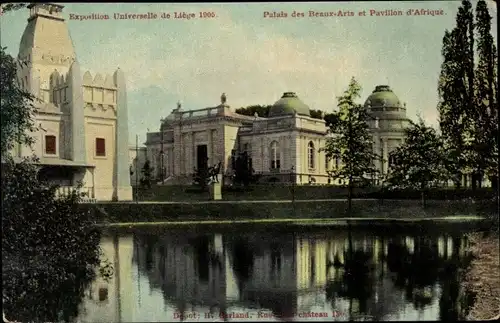 Ak Liège Lüttich, Exposition Universelle 1905, Palais des Beaux Arts, Pavillon d'Afrique