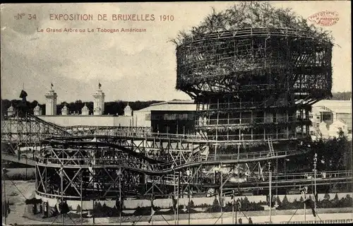 Ak Bruxelles Brüssel, Exposition, Weltausstellung 1910, Le Grand Arbre ou Le Toboggan Americain