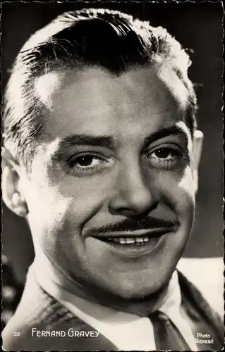 Ak Schauspieler Fernand Gravey, Carboplane, Portrait