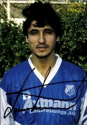 Ak Fußballspieler Darko Pancev, VfB Leipzig, Autogramm