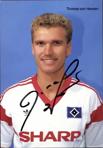 Sammelbild Fußballspieler Thomas von Heesen, Autogramm, Hamburger SV