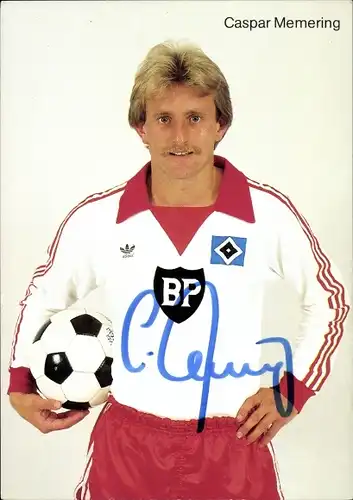Foto Fußballspieler Caspar Memering, Autogramm, Hamburger SV