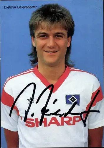 Sammelbild Fußballspieler Dietmar Beiersdorfer, Autogramm, Hamburger SV