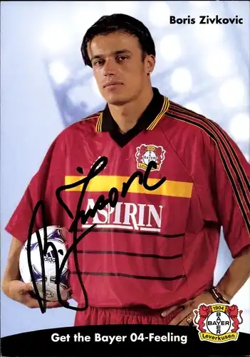 Sammelbild Fußballspieler Boris Zivkovic, Bayer Leverkusen, Autogramm