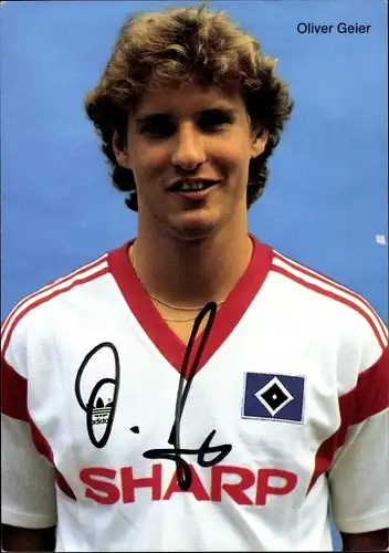 Foto Fußballspieler Oliver Geier, Hamburger SV, Autogramm