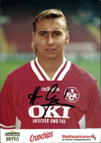 Sammelbild Fußballspieler Horst Siegl, 1. FC Kaiserslautern, Autogramm