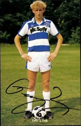 Foto Fußballspieler Georg Zug, MSV Duisburg, Autogramm