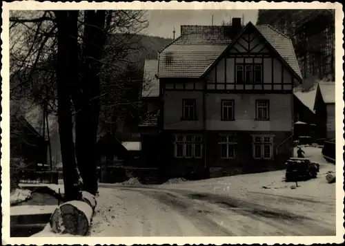 Foto Luisenthal in Thüringen, FDGB-Heim Zum Luchs, Winteransicht