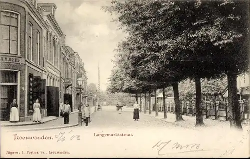 Ak Leeuwarden Friesland Niederlande, Langemarktstraat