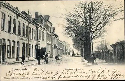 Ak Leeuwarden Friesland Niederlande, Langemarktstraat