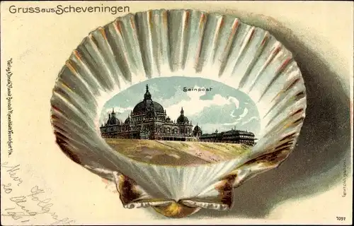 Muschel Litho Scheveningen Den Haag Südholland, Seinpost