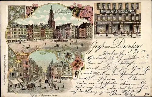 Litho Dresden Zentrum Altstadt, Hamburger Engros Lager, Wilsdrufferstraße 44, Altmarkt