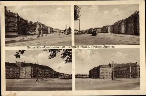 Ak Dresden Strehlen, Heimstätten Genossenschaft, Teplitzer Straße