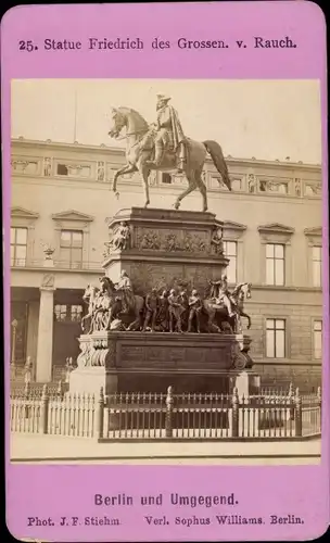 CdV Berlin Mitte, Statue Friedrich des Großen, Plastik von Rauch