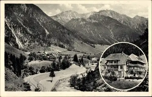 Ak Hinterstein Bad Hindelang im Oberallgäu, Hotel Pension Weidmanns Heil, Panorama