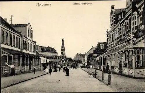 Ak Nordseebad Norderney Ostfriesland, Bismarckstraße, Konditorei