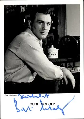 Ak Boxer Bubi Scholz, Portrait, Autogramm