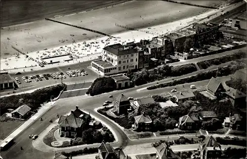 Ak Vlissingen Zeeland Niederlande, Boulevard en strand, Luftaufnahme