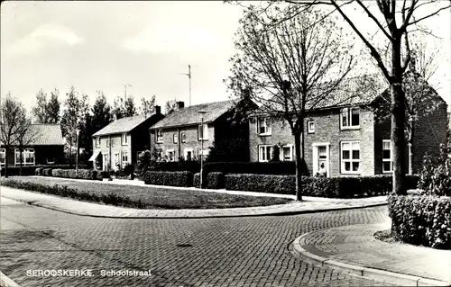 Ak Serooskerke Walcheren Zeeland Niederlande, Schoolstraat