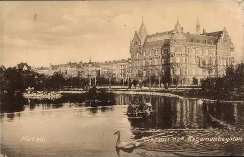 Ak Malmö Schweden, Museum ach Regementsyatan