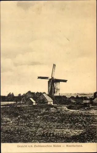 Ak Montferland Gelderland Niederlande, Gezicht o/d Zeddamschen Molen, Windmühle