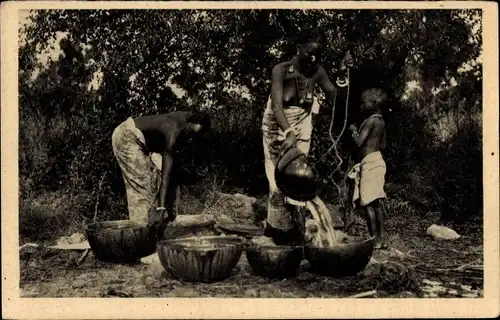 Ak Senegal, Autour du Puits, Afrique Occidentale Francaise, Wasserträger