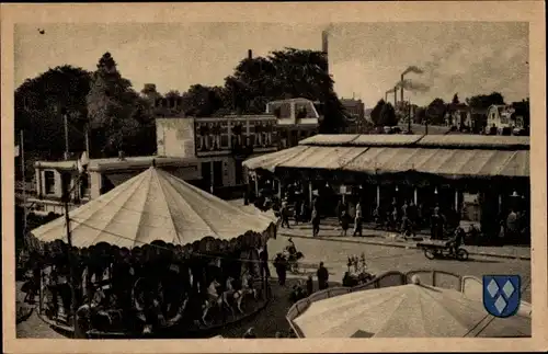 Ak Almelo Overijssel Niederlande, Markt, Karussel